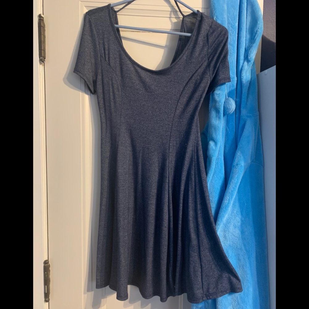 Blue skater dress